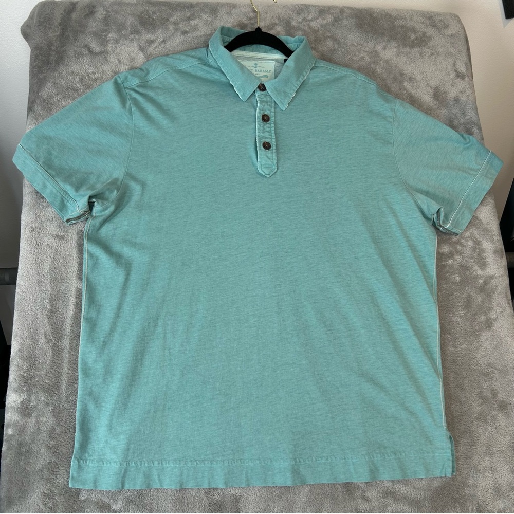 Tommy Bahama Jeans Island Crafted Men's Short Sleeved Polo Shirt Teal Size xl/tg